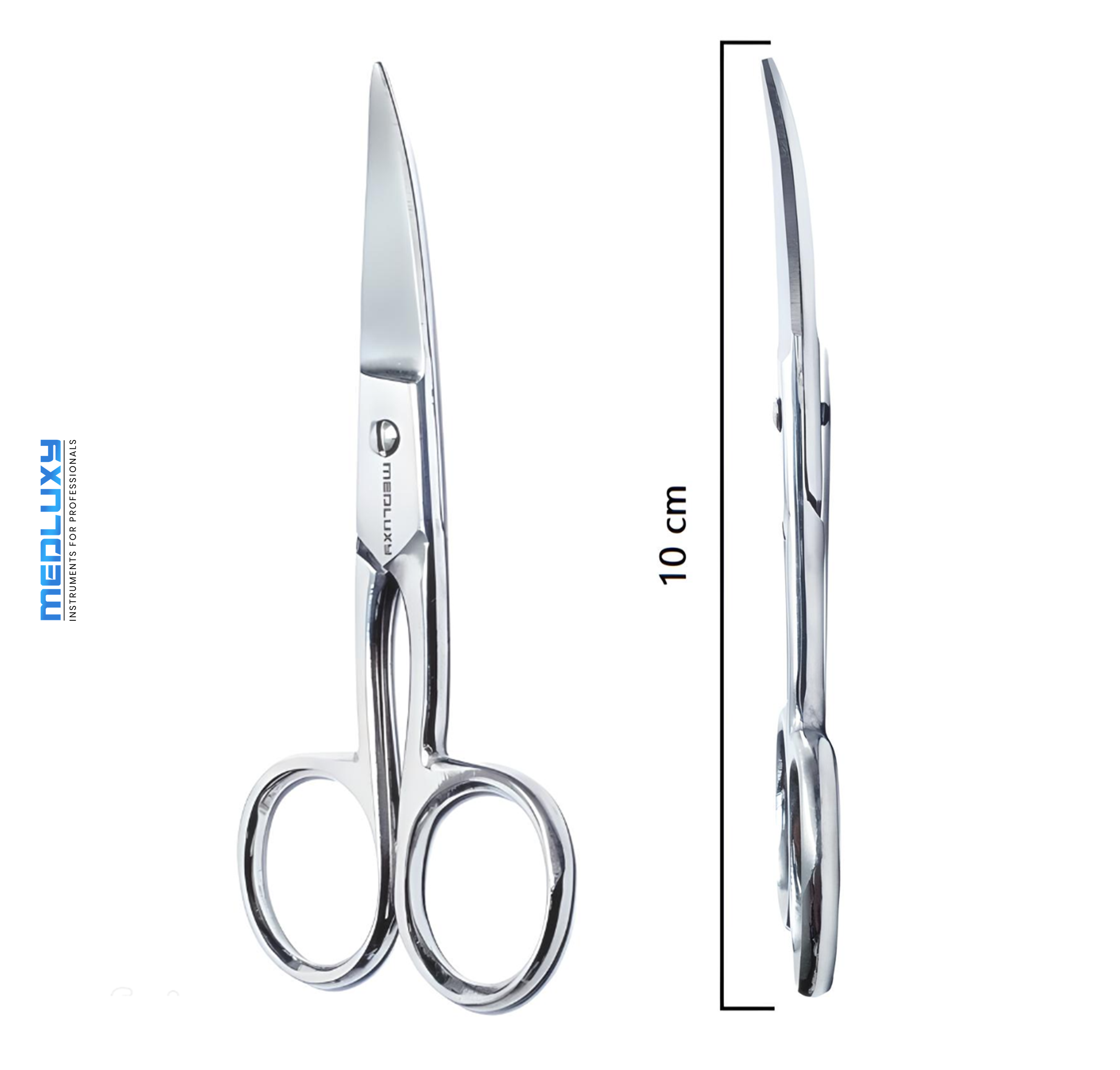 Medluxy semi Pro - Nagelschaar - 10 cm - Gebogen - Sterke Kwaliteit RVS